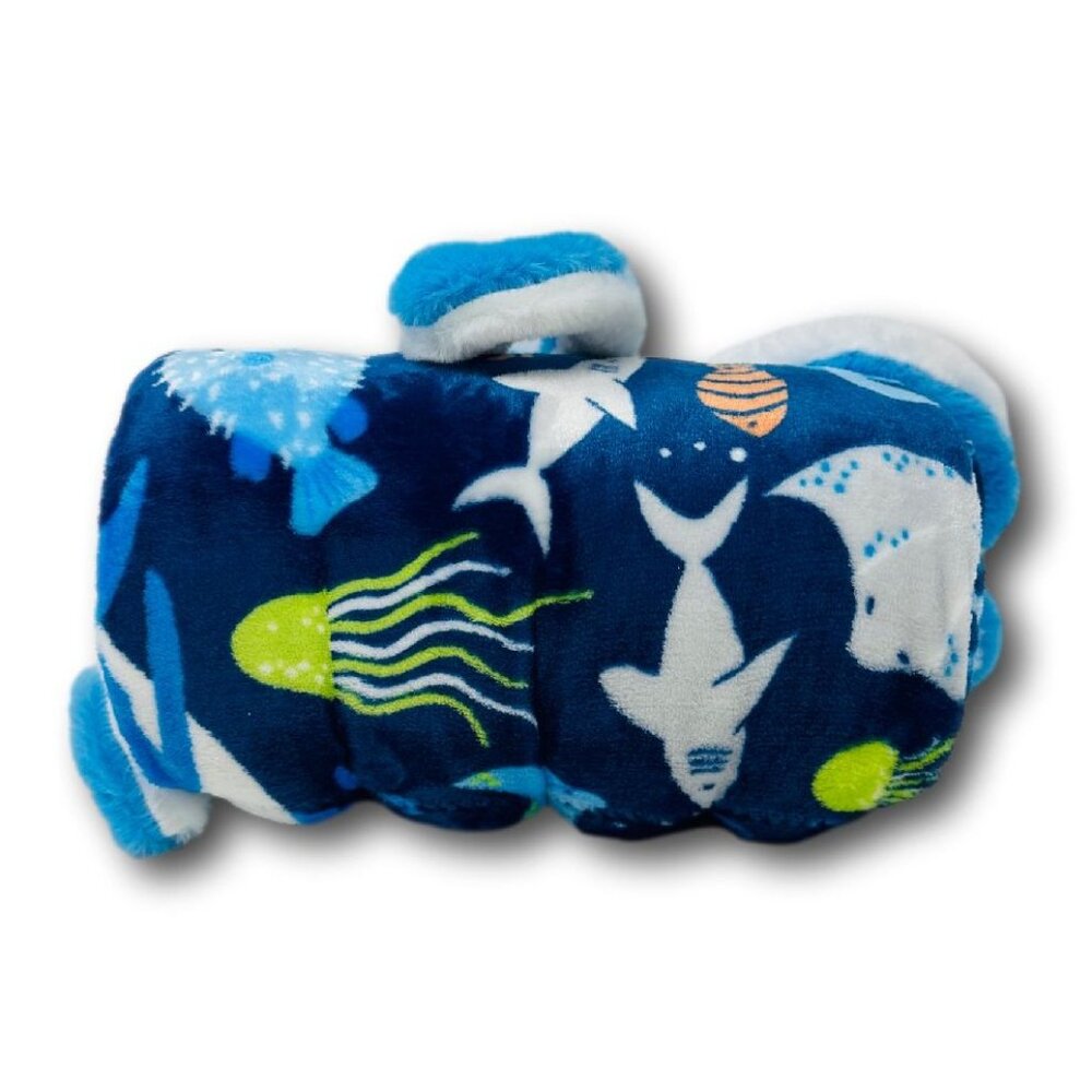 Tommy Bahama Kids Faux Fur Octopus Plush & Throw Blanket Set - Picture 7 of 7